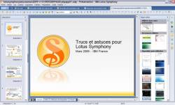 Interface Symphony Presentations (cliquez pour agrandir) Interface Lotus Symphony Presentations